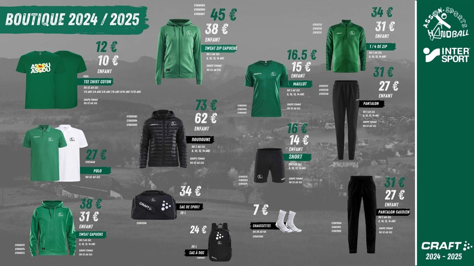 Nouvelle boutique 2024-2025